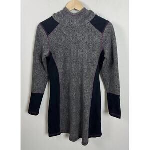 Prana Tunic Hoodie Dress Patterned Gray Black Size XS Style #W2ROMA314 Women’s